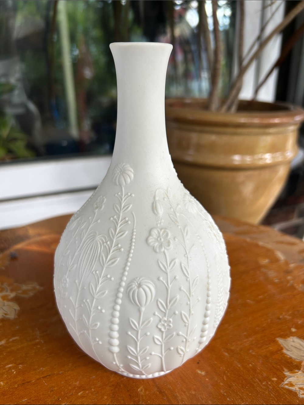 Vintage AK Kaiser West Germany Bisque Porcelain Vase